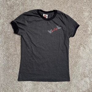 GREY & BACK HARLEY DAVIDSON RINGER TEE